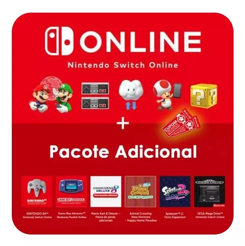 Nintendo Switch Online - Nintendo Switch Online + Pacote adicional -  Ofertas especiais