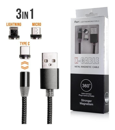 Cable Usb Magnetico 3 En1
