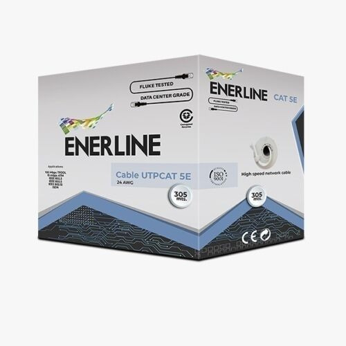 Bobina Utp Cat5fluke Chaqueta Blanca 70/30 305mts Enerline