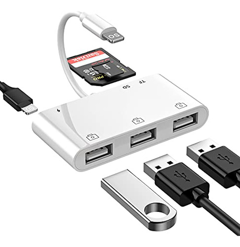 K-mate Compatible Con iPhone/iPad Al Adaptador Usb, 6 En 1 C