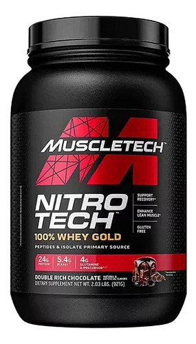 Proteína Nitro Tech 100% Whey Gold Muscletech  2lbs