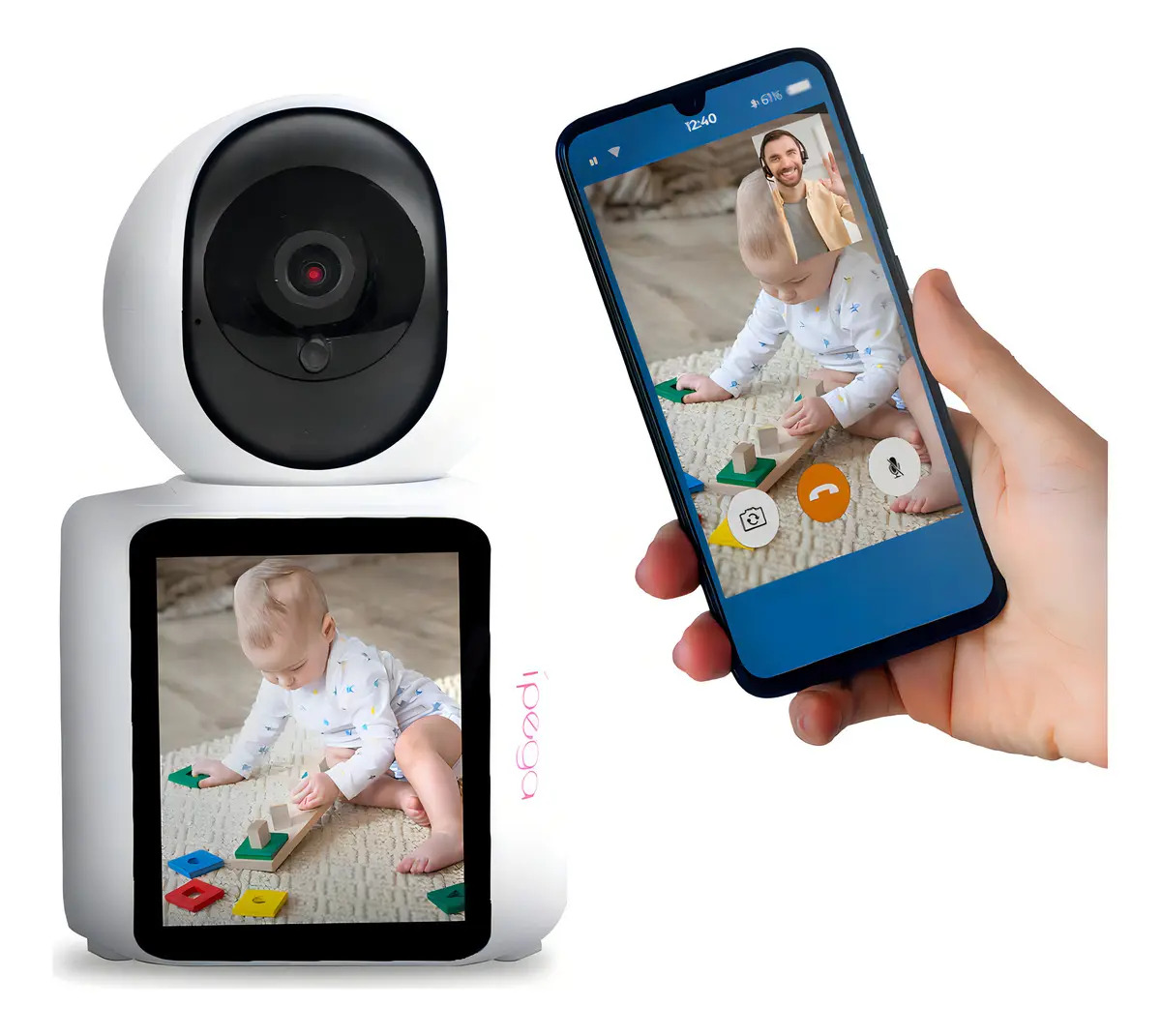 Câmera Segurança Wifi Video Chamada Baba Eletrônica Full Hd