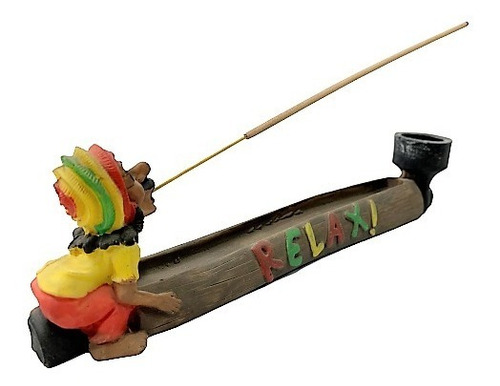 Imagem 5 de 5 de Incensário Bob Marley Da Paz Em Resina Marrom