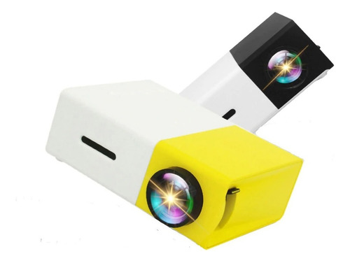 Mini Proyector Led Multimedia Hdmi Usb Micro Sd Av Color Amarillo/blanco