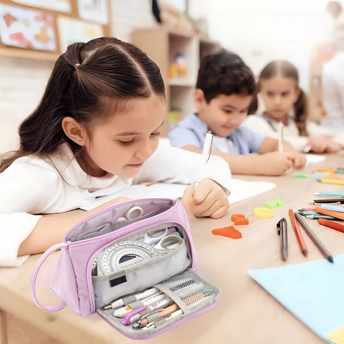 Estuche De Lápices De Múltiples Capas Para Material Escolar