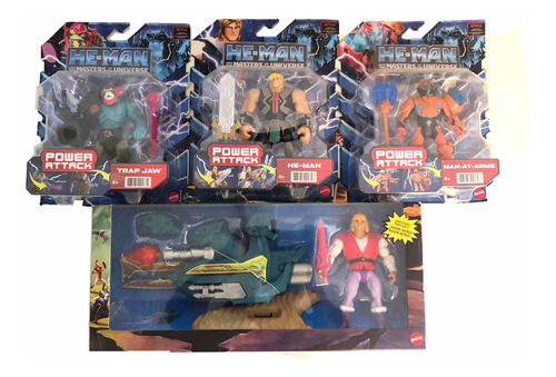 He-man Masters Of Universe Principe Adam + 3 Power Attack (Usado)