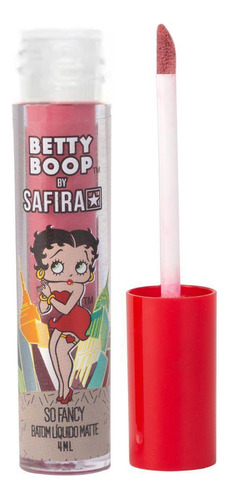 Batom Líquido Matte Nº 04 Sofancy Coleção Betty Boop Safira Acabamento Fosco