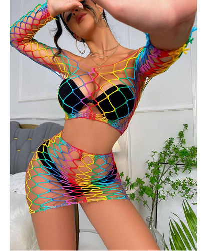 Lencería Cool Girl Coloreado, Ropa De Dormir De Alta Elastic