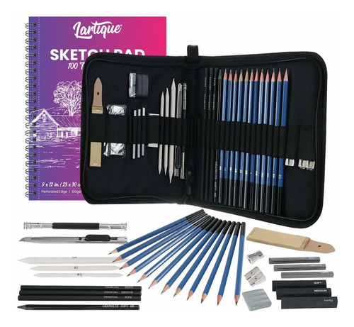 Lartique Kit De Dibujo De 33 Piezas, Suministros De Arte Par