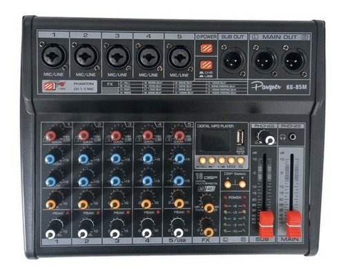 Consola Mixer  Parquer 5 Canales Phantom Power Kg-05m Cuota