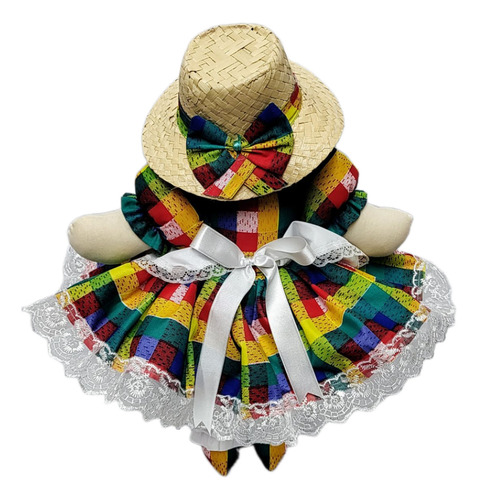Boneca De Pano Caipirinha 43 Cm- Artesanal- Festa Junina.