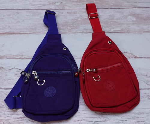 Mochila Pechera Morral. Comodidad Y Estilo Azul Oscuro Lisa