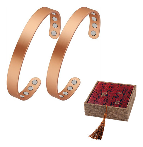 2 Piezas Pulsera Magnética Cobre Para La Artritis Láctica