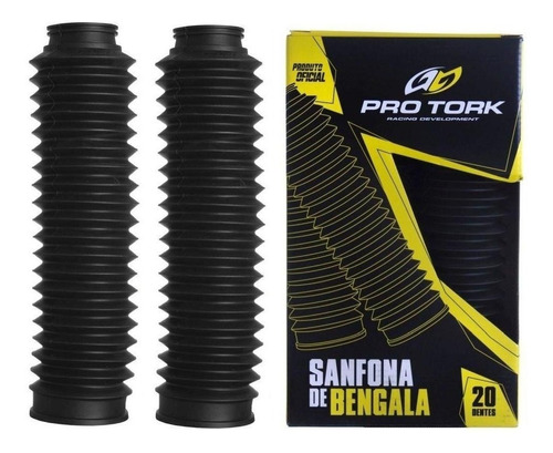 Sanfona Bengala Dt 180 200 Xtz 125 Xlr 125 20 Dentes Preta