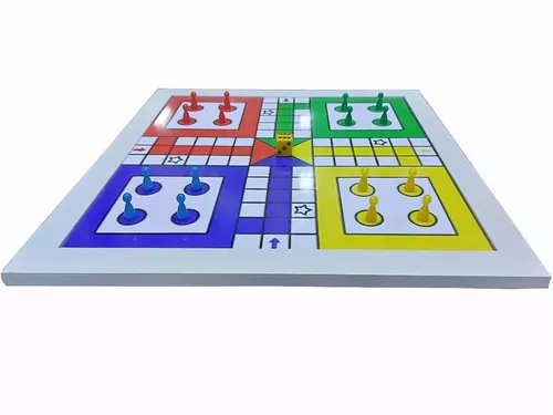 Ludo Tabuleiro Estojo Gigante Tam 50 X 50 Centímetros Com Pinos E Dados  Grande