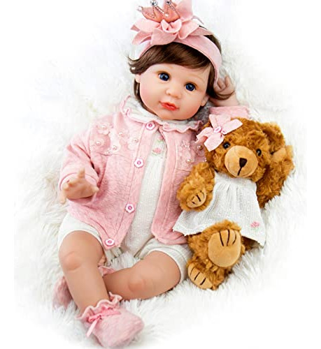 Milidool Muñeca Bebé Reborn Niña, 22 Pulgadas Realista
