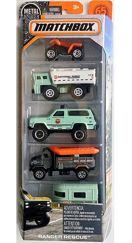 Autos Matchbox En Blister 5 Unidades - Mosca