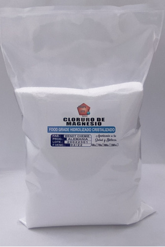 Cloruro De Magnesio G. Alimenticio Aleman Saco 25 Kg