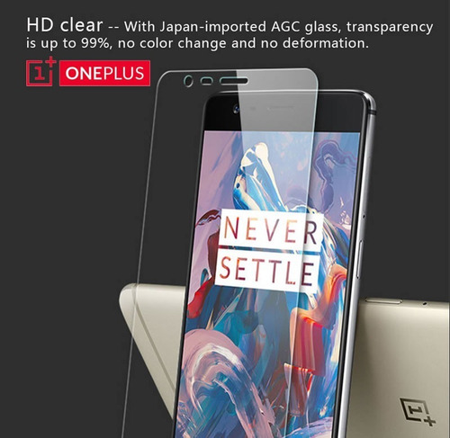 OnePlus 3/3T Pantalla Completa De Vidrio Templado Film Protector 5D-Negro