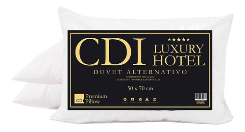 Set X2 Almohadas 70x50 Vellon Siliconado Hotel Luxury Duvet 