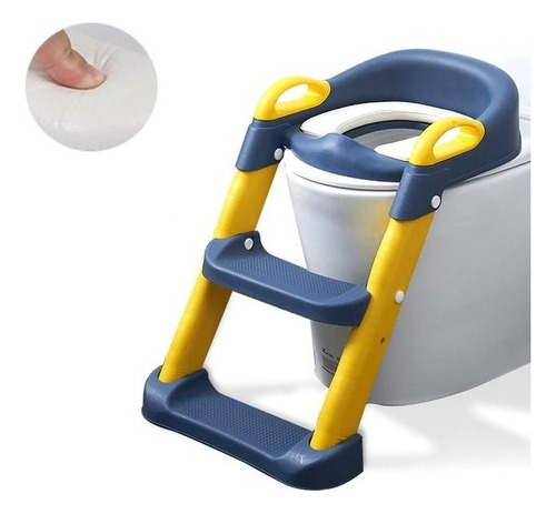 Asiento Adaptador Escalera Inodoro Wc Para Niños Acolchado