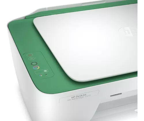 Impresora a color multifunción HP Deskjet Ink Advantage 2375 blanca y verde  200V - 240V