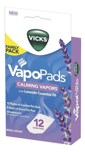 Vapo Pads Vicks Repuestos Para Humidificador Sueño  X12