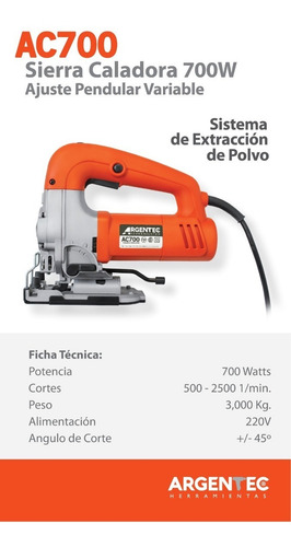Sierra Argentec Caladora Ac700 700 Watts
