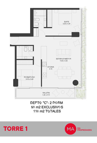 Departamento 2 Dormitorios, Amenities - Av. Rivadavia 2500, Costavía - Pichincha Rosario | Venta