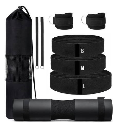 Kit De Ejercicio 4en1 Cojín Protector Cuello Para Barra Gym