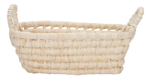 Cesta De Mimbre Tejida Para Almacenar Hojas De Maíz, Portáti