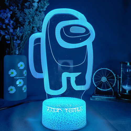 3d Luz Led Lámpara De Mesa De La Novedad 7 Cambio De Color D