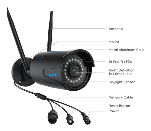 Câmera de segurança Reolink RLC-410W com resolução QXGA 1440p