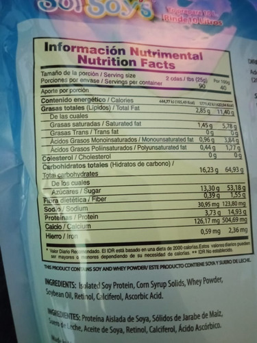 Paquete Doble Soisoys Bebida De Soya En Polvo 1kg /soyacen