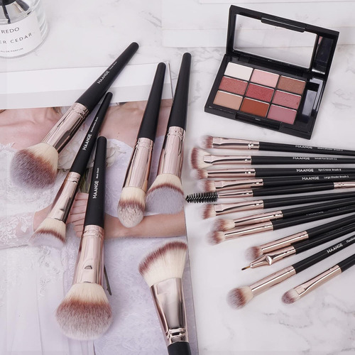 Brochas De Maquillaje, 18 Piezas De Brochas De Maquillaje...