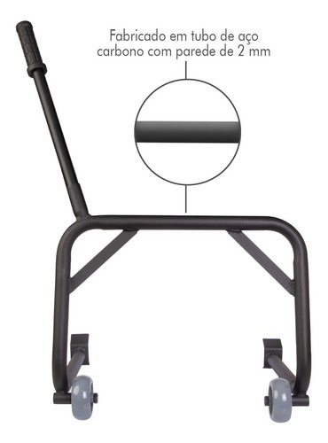 Imagem 8 de 10 de Cavalete Moto Universal Pedaleira Estribo Evolution
