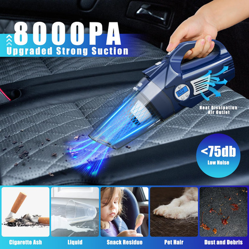 Aspiradora De Coche Con Funcion De Inflador De Neumaticos