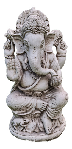 Ganesha De 37 De Resina. Significado: Abundancia Crema