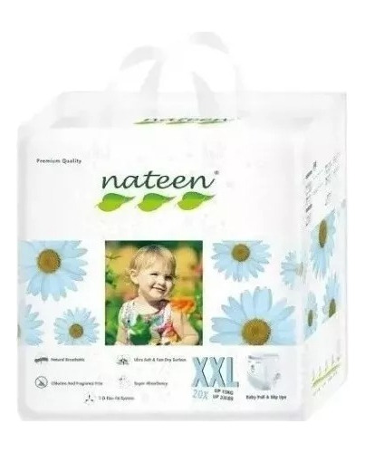 Pañales Ecologicos Nateen Pants Niño(a) Xxl 20 Unidades