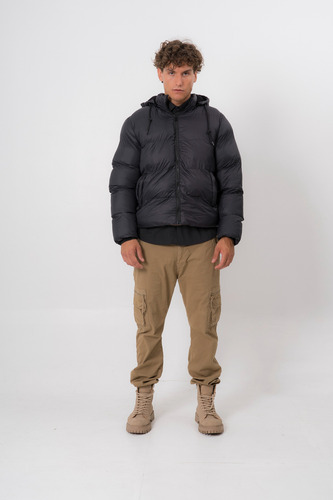 Campera Puffer Con Piel Interior Para Invierno Hombre