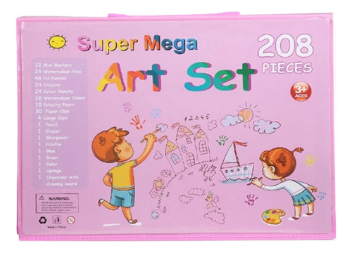 Set De Disenho Infantil De 208 Piezas Lapis Colorido Can