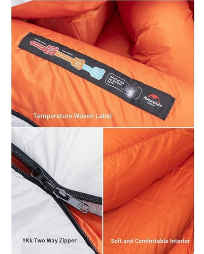 Naturehike Arctic Duvet 1kg Relleno 850fp (límite -22°c)