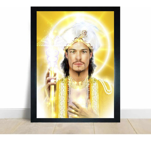 Quadro Decorativo Mestre Kuthumi Fraternidade C/ Moldura A3