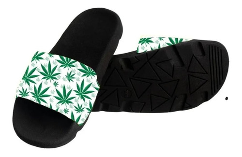 Chinelas Slide Canabis Unisex Exelente Calidad