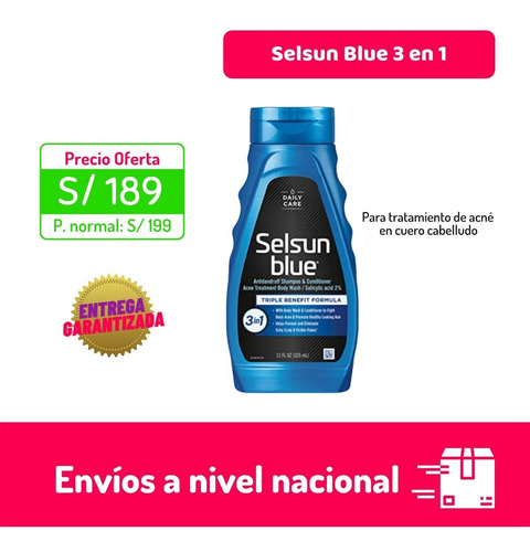 Imagen 1 de 2 de Selsun Blue 3 En 1