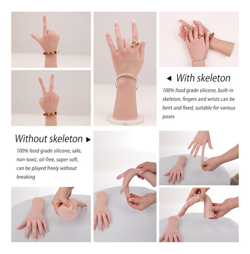 Mano Femenina De Silicona Para Mostrar Joyas Y Accesorios Ma