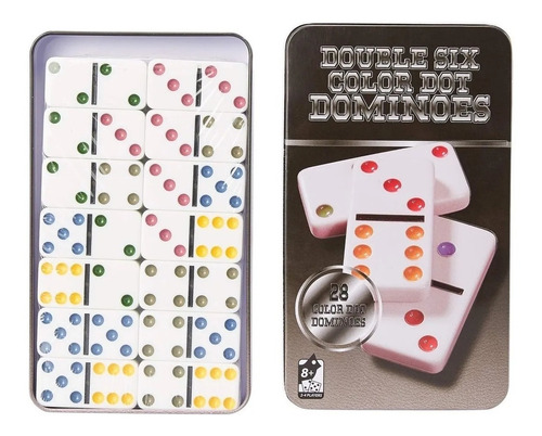 Domino De Colores Con Caja Metalica 