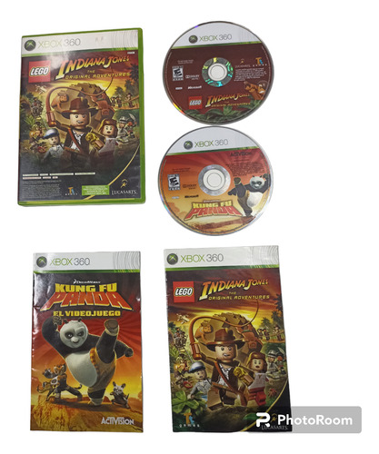 Kung Fu Panda E Indiana Jones Lego Xbox 360 Duo Pack Complet