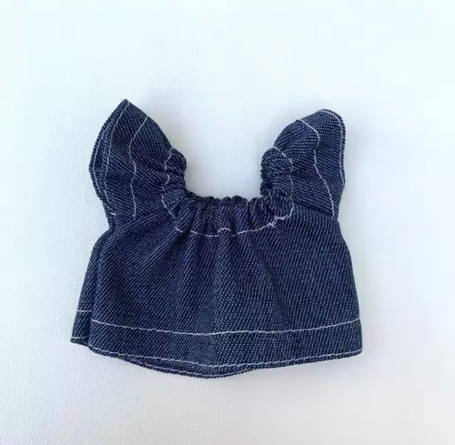 Kit Ropa Muñeca Labubu 3 Piezas Vestido Moño Y Cantimplora