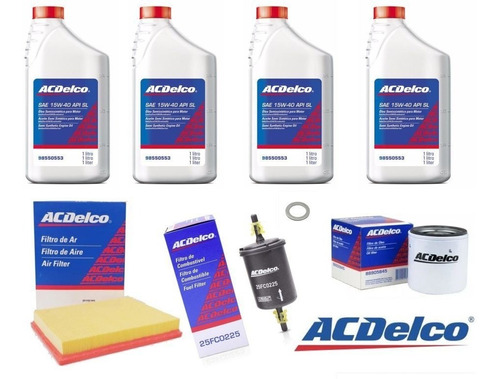 Kit Acdelco 15w40 Gm Corsa Wind 1.0 1.4 1.6 8v E.f.i Mpfi